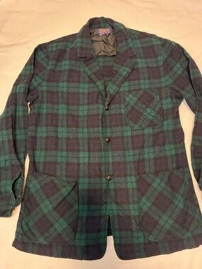 Vintage Pendleton 100% Virgin Wool Blackwatch Shirt Jacket USA Size Med